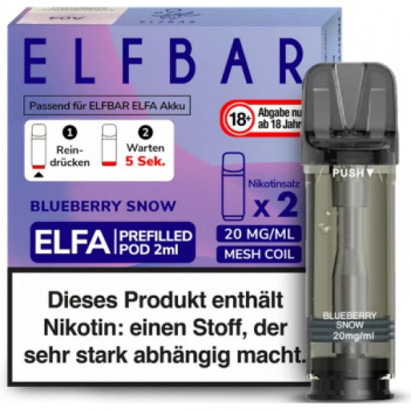 Elfbar ELFA Prefilled Pods -Blueberry Snoow- 20mg (2 St.)
