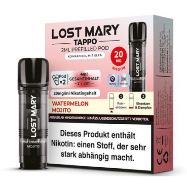 Lost Mary Tappo Prefilled Pods -Watermelon Mojito- 20mg (2 St.)